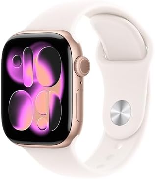 Apple Watch Series 11, GPS 42mm, Rose Gold Aluminum Case with Light Blush Sport Band